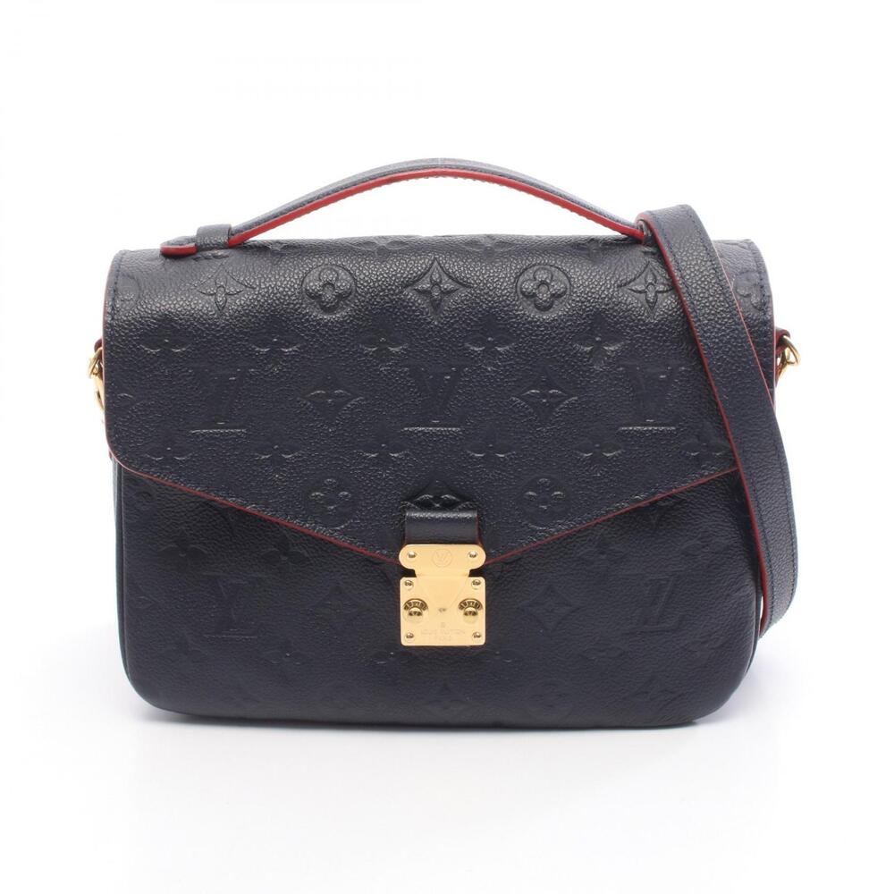 Louis Vuitton Pochette Metis Monogram Empreinte Marine Blue Rouge Handbag